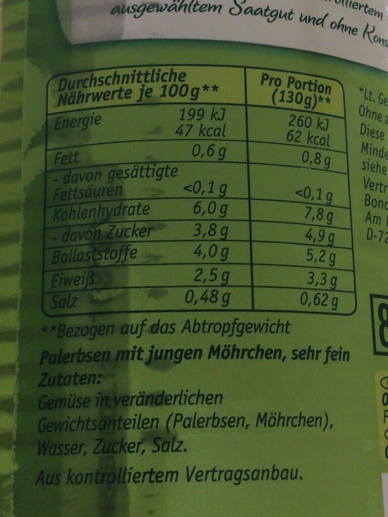 Bonduelle Erbsen & Möhrchen packshot