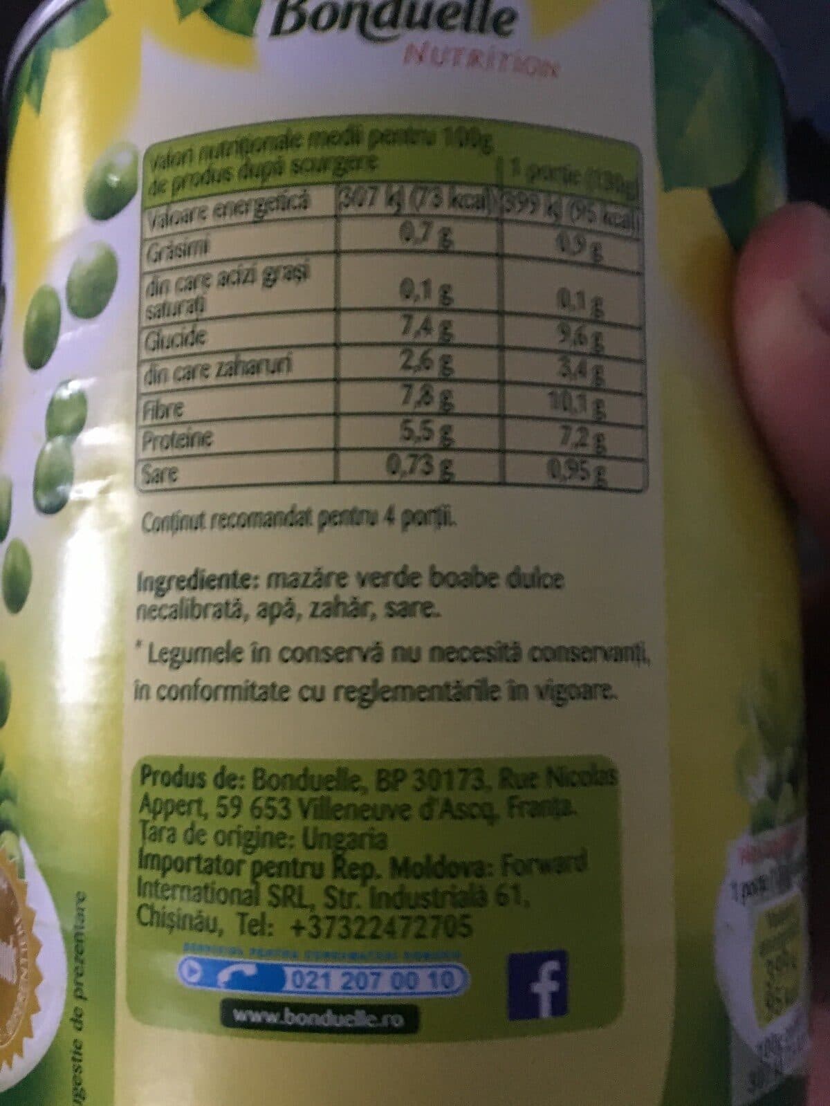 Bonduelle Зелен грах packshot