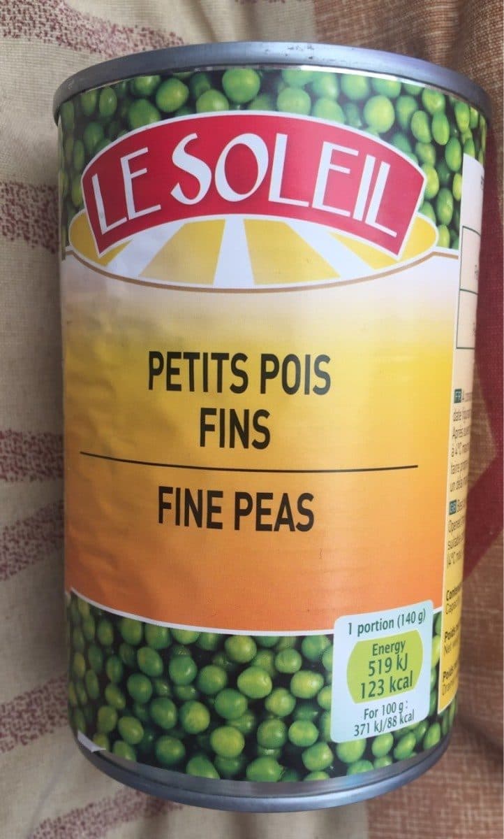 Le Soleil petits pois fins packshot