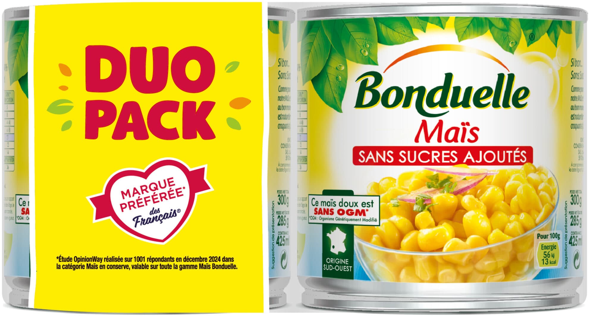 Bonduelle Maïs sans sucres ajoutés 1/2x2 packshot