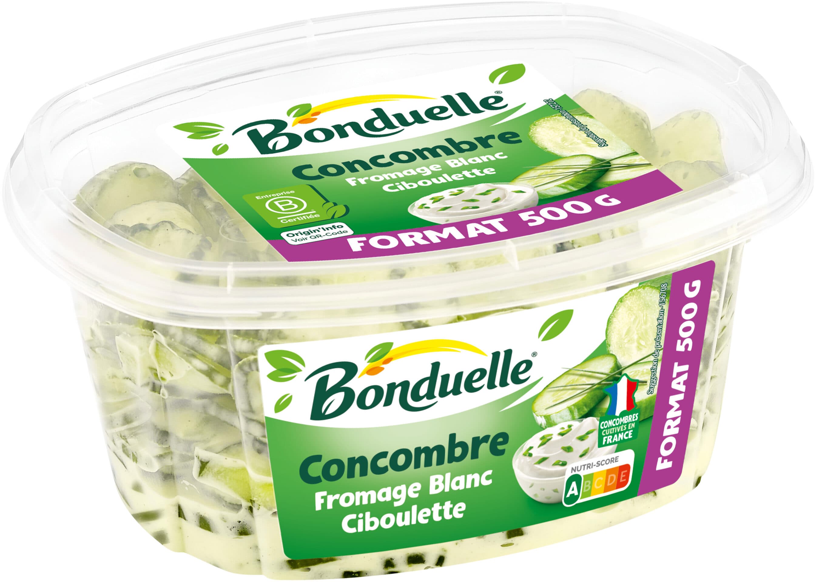 Bonduelle Concombre fromage blanc 500g packshot