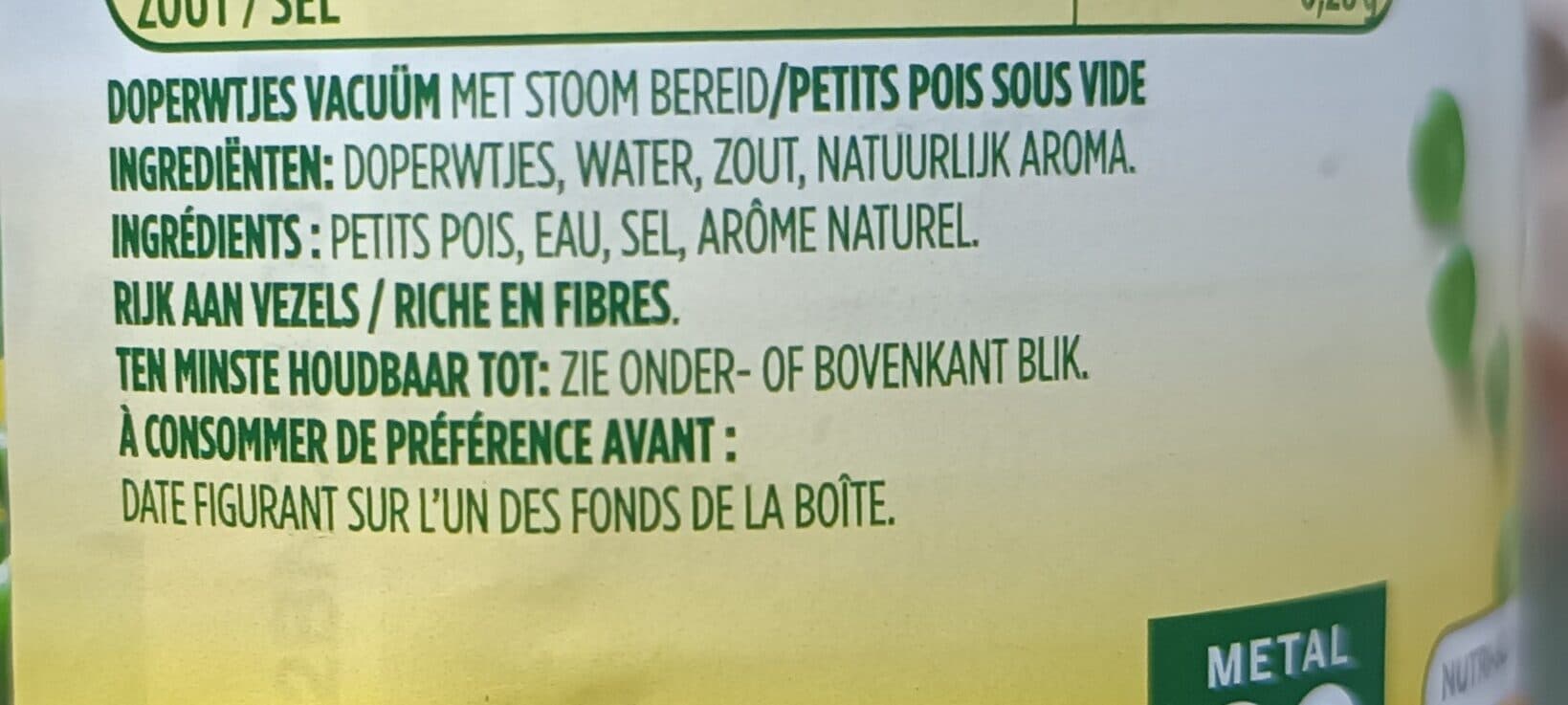Bonduelle Doperwtjes packshot