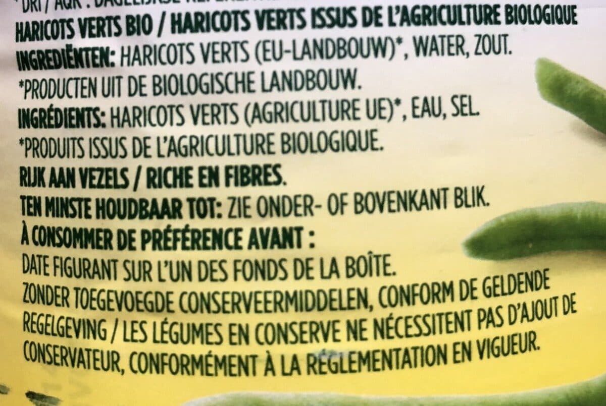 Bonduelle Bio Grüne Bohnen packshot