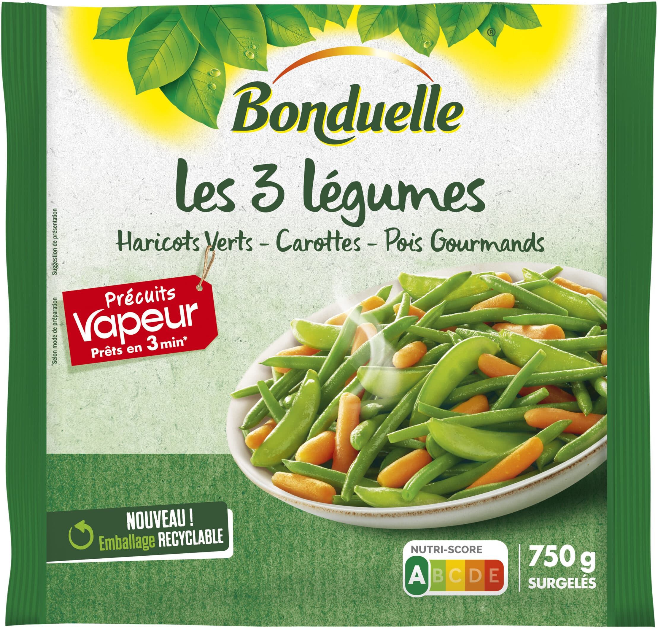 Bonduelle Les 3 Légumes HV Car Pois 750g packshot