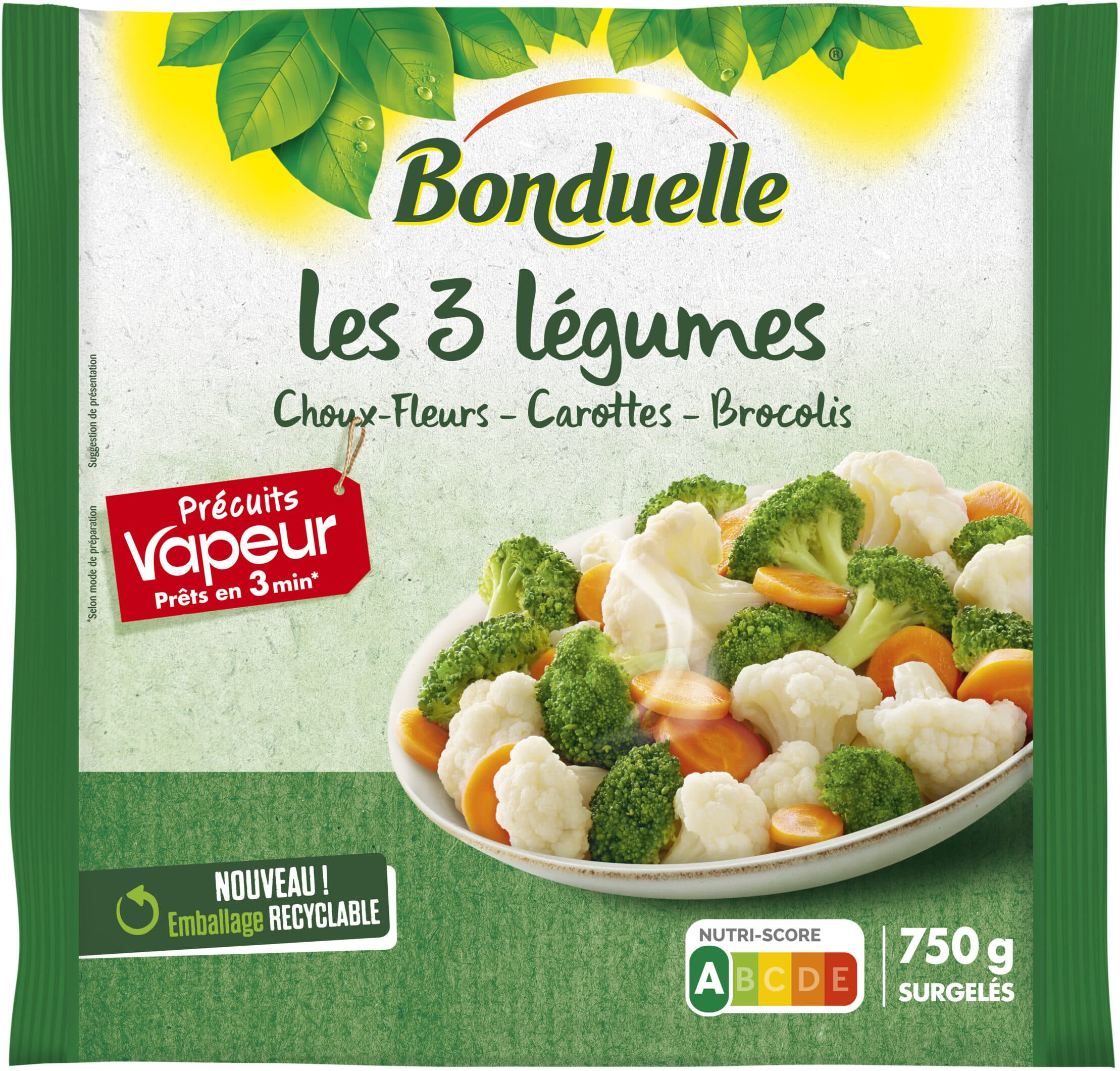 Bonduelle Les 3 légumes CF Broc Car 750g packshot