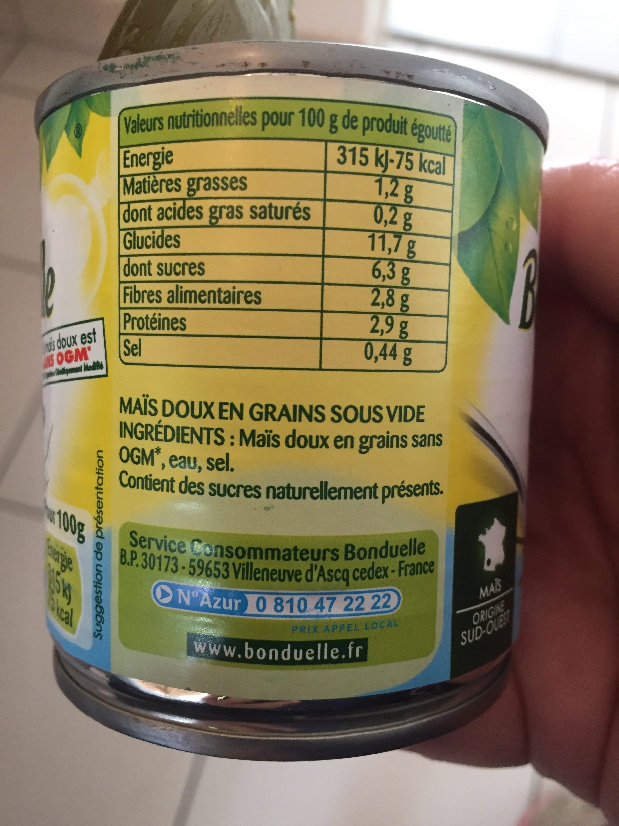 Bonduelle Maïs Jeunes grains Bonduelle 2x140g packshot
