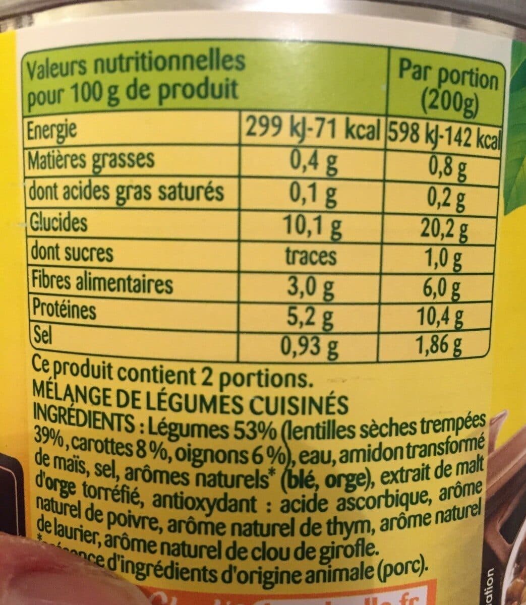 Bonduelle Lentilles façon Petit Salé 1/2 packshot