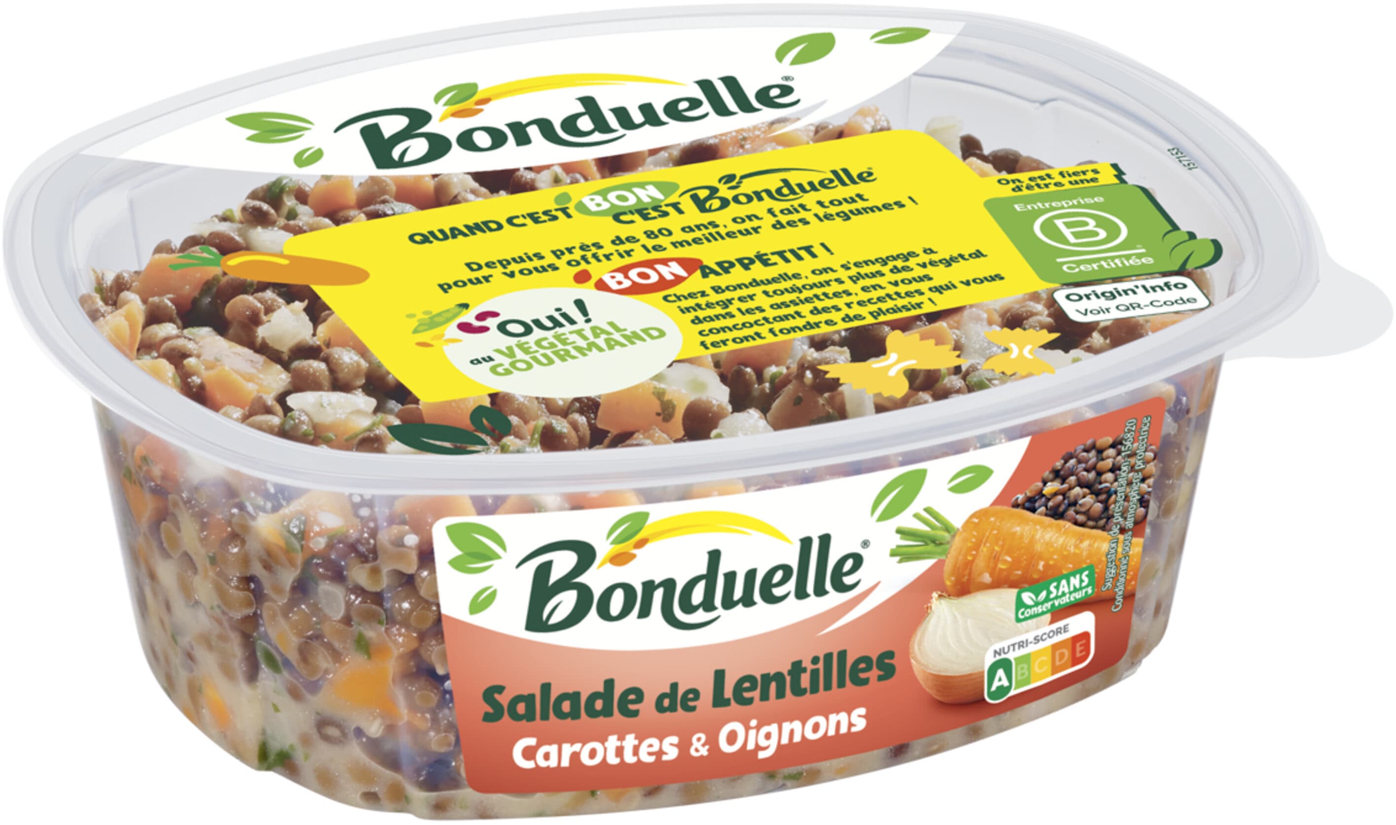 Bonduelle Lentilles carottes et oignons 300g packshot