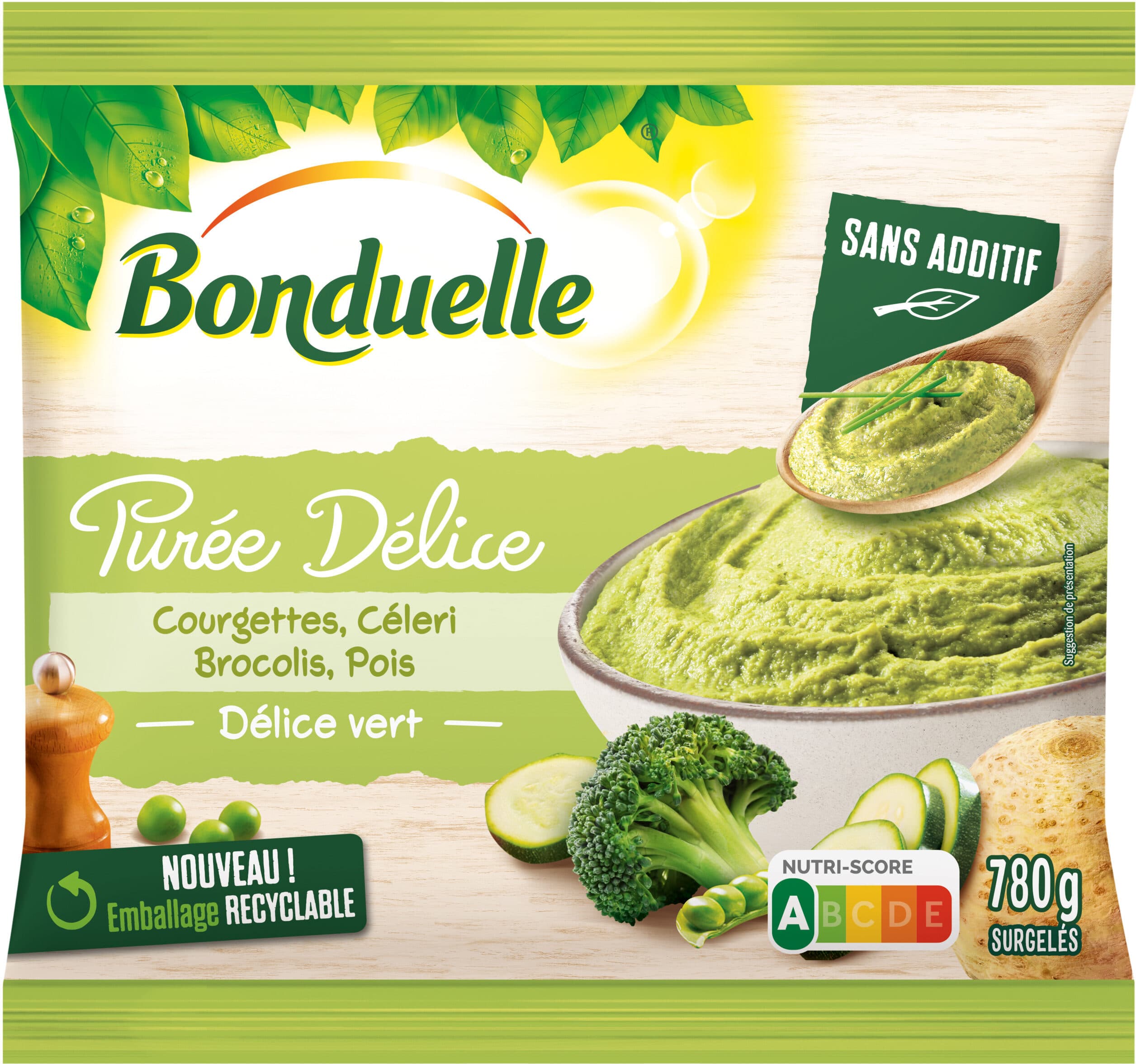 Bonduelle Purée Délice Vert 780g packshot
