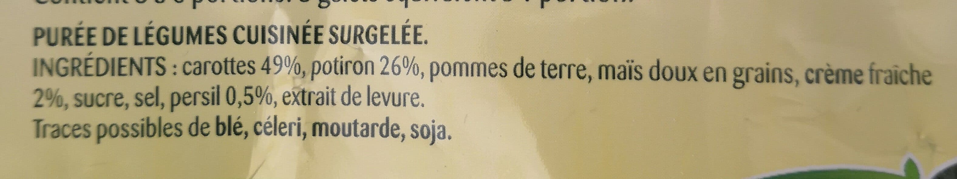 Bonduelle Purée Délice Carottes, Potiron, Crème packshot