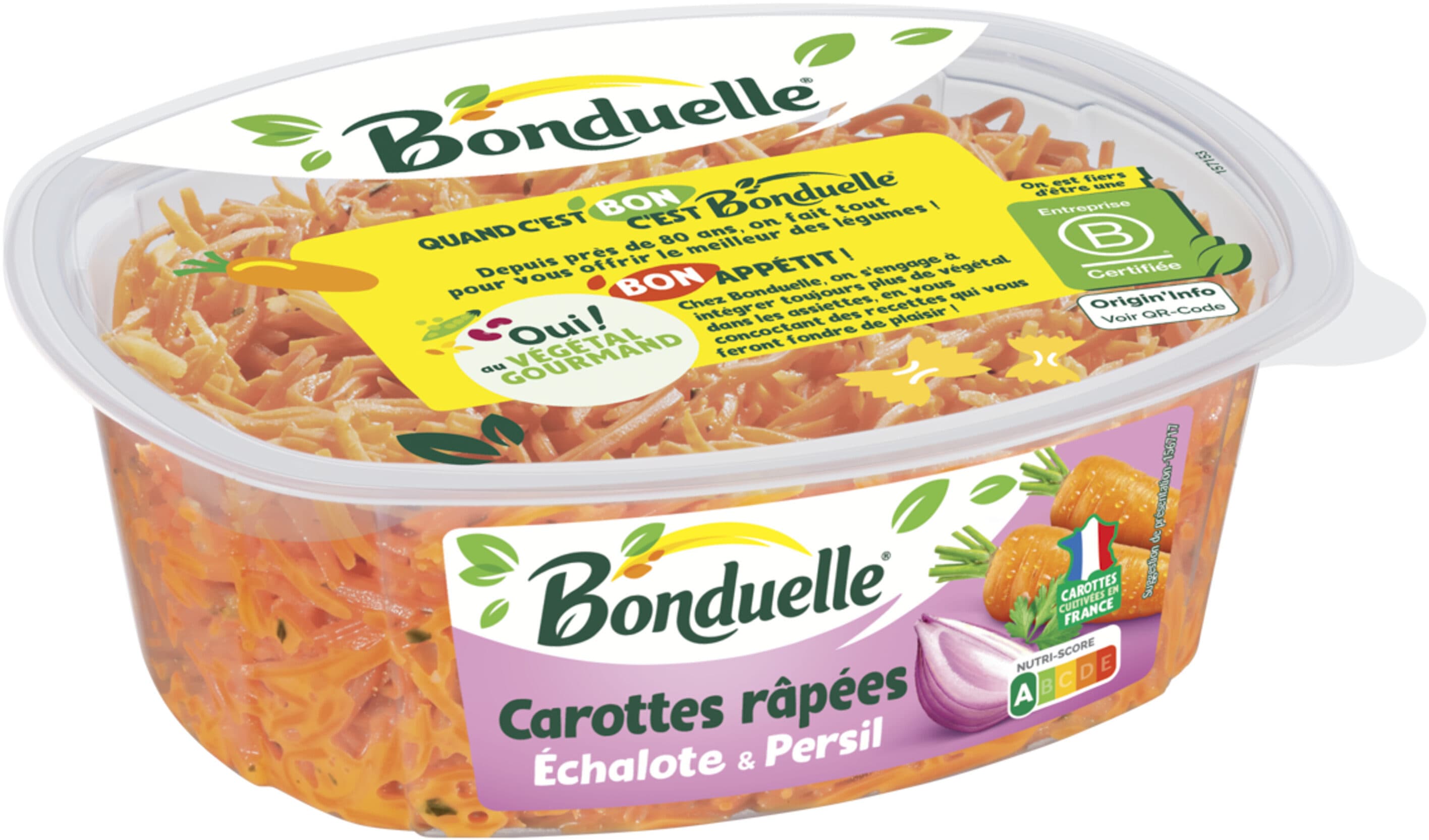 Bonduelle Carottes rapees echalote 320g packshot