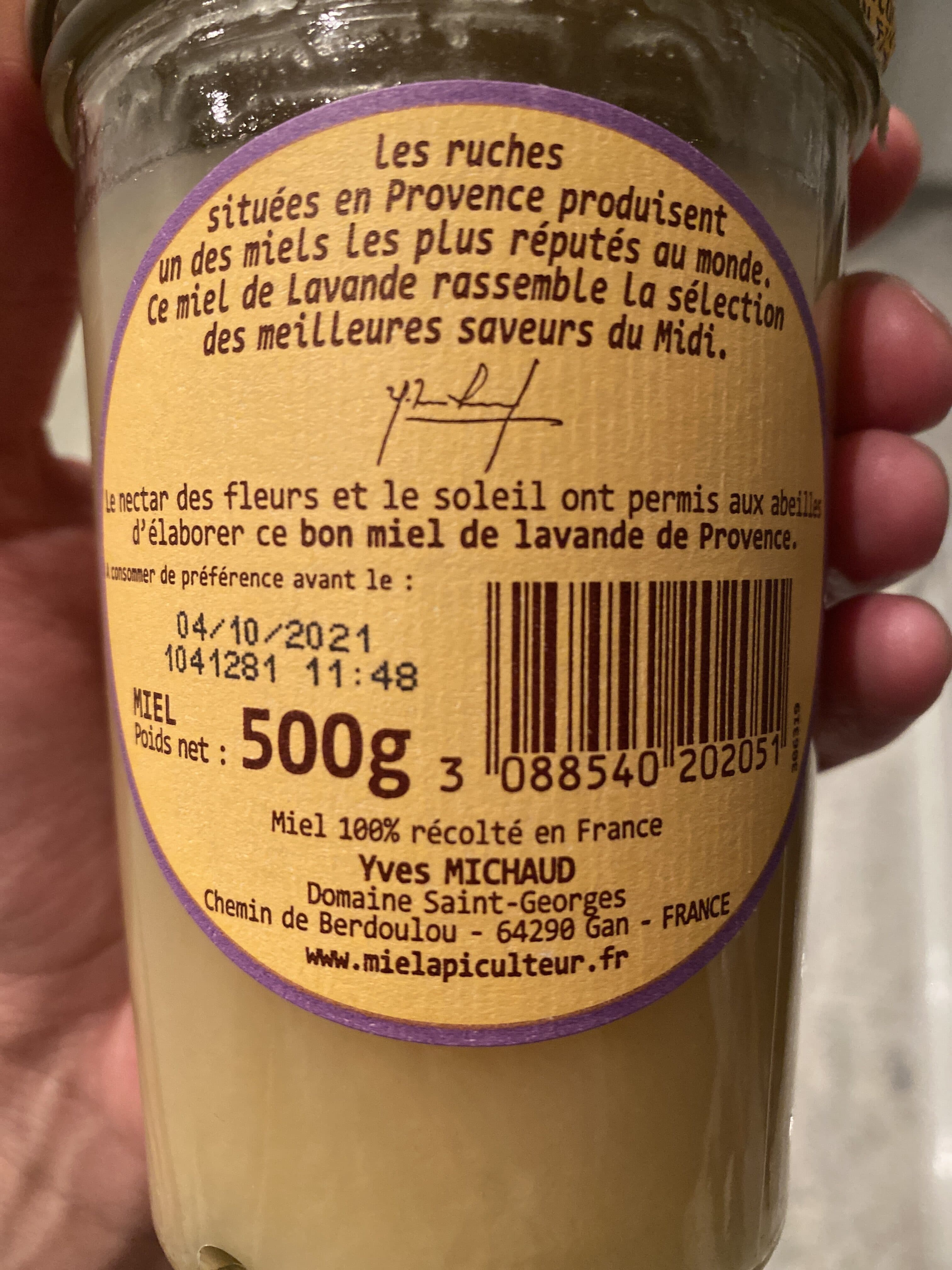 Miel l'Apiculteur Lavande de Provence packshot