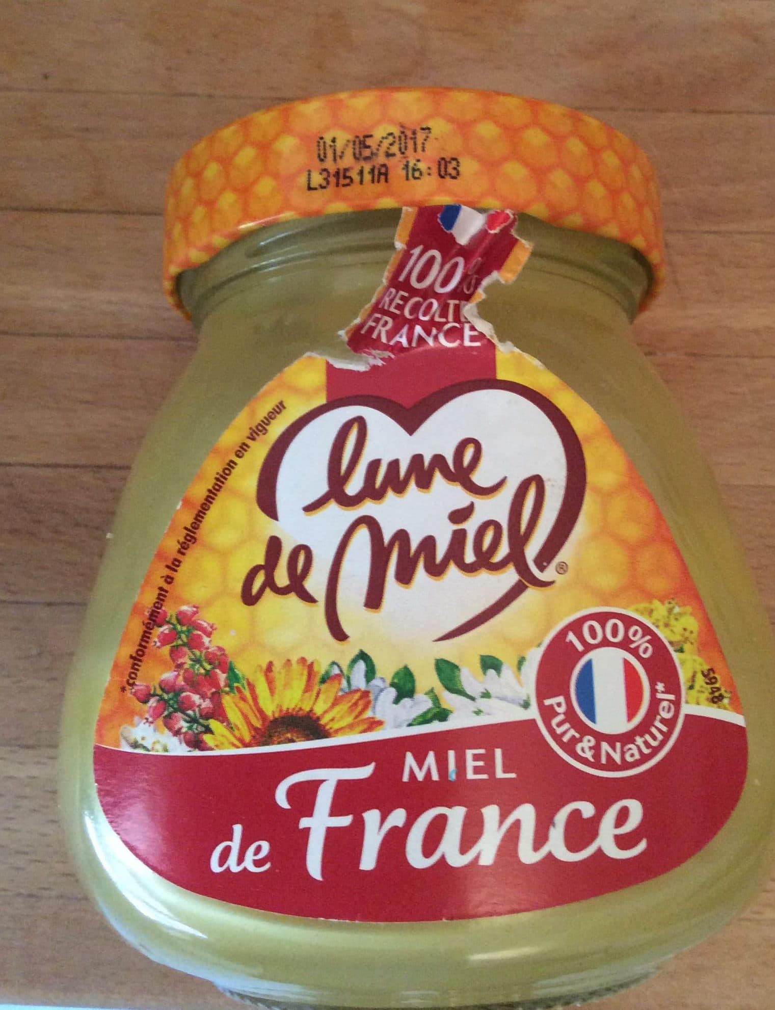 Lune de Miel Miel de france packshot