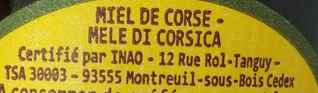 Domaine de Saint-Georges Miel L'Apiculteur Miel de Corse packshot