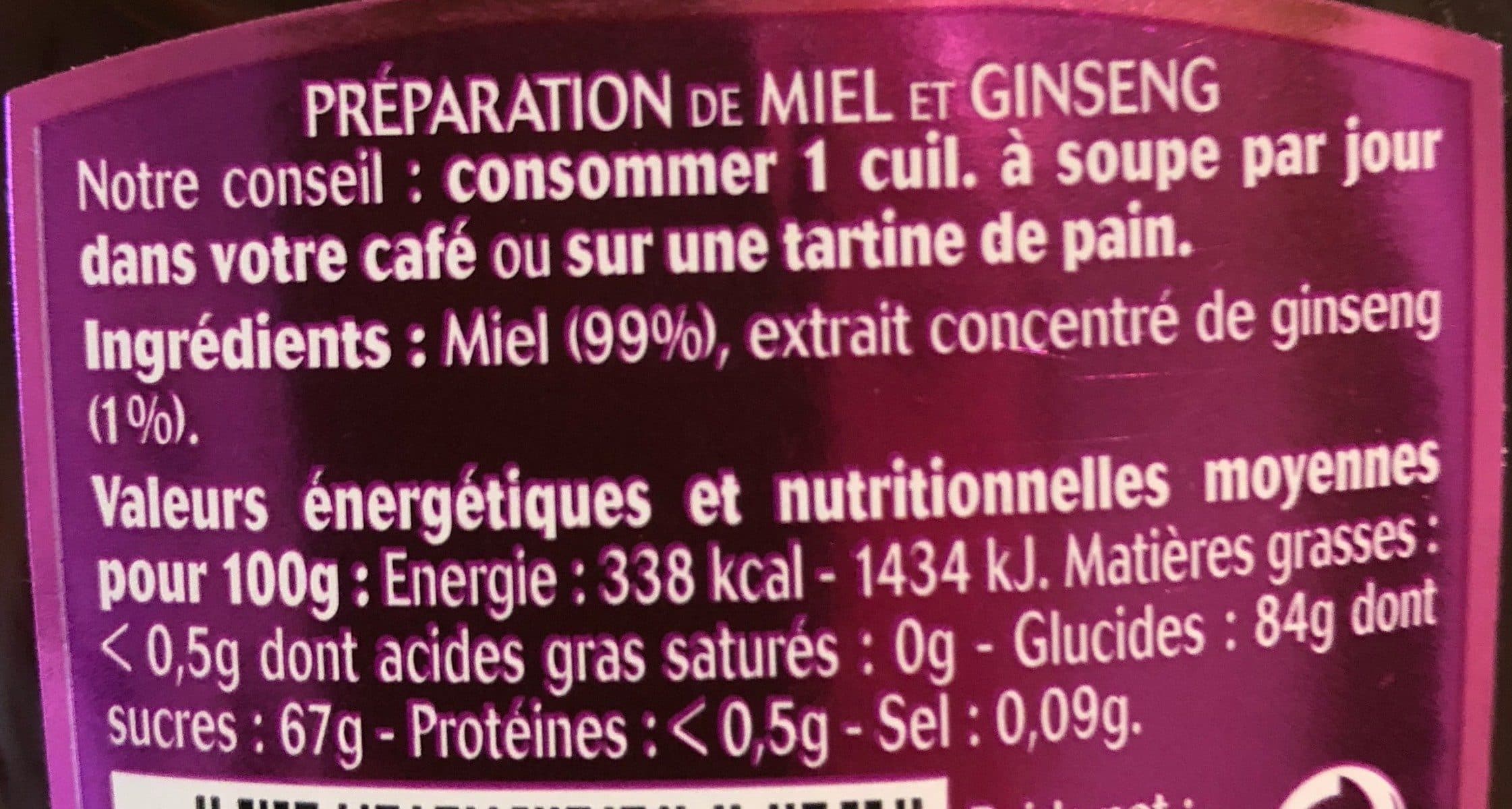Lune de Miel La Force au Naturel - Miel et ginseng packshot