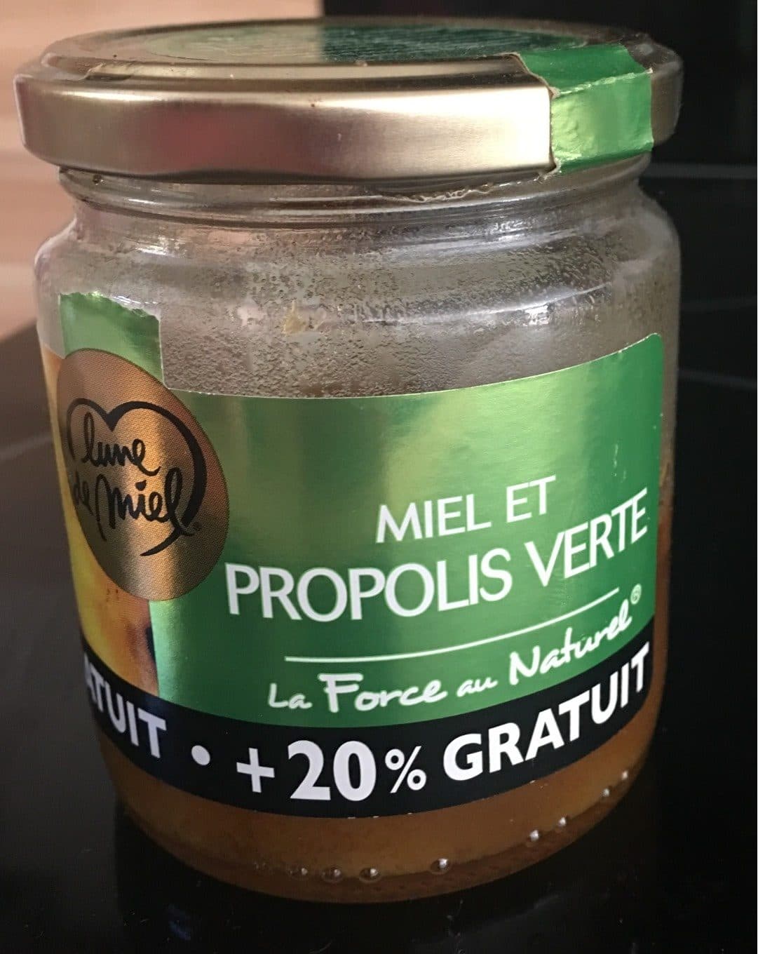 Lune De Miel Miel et propolis verre packshot