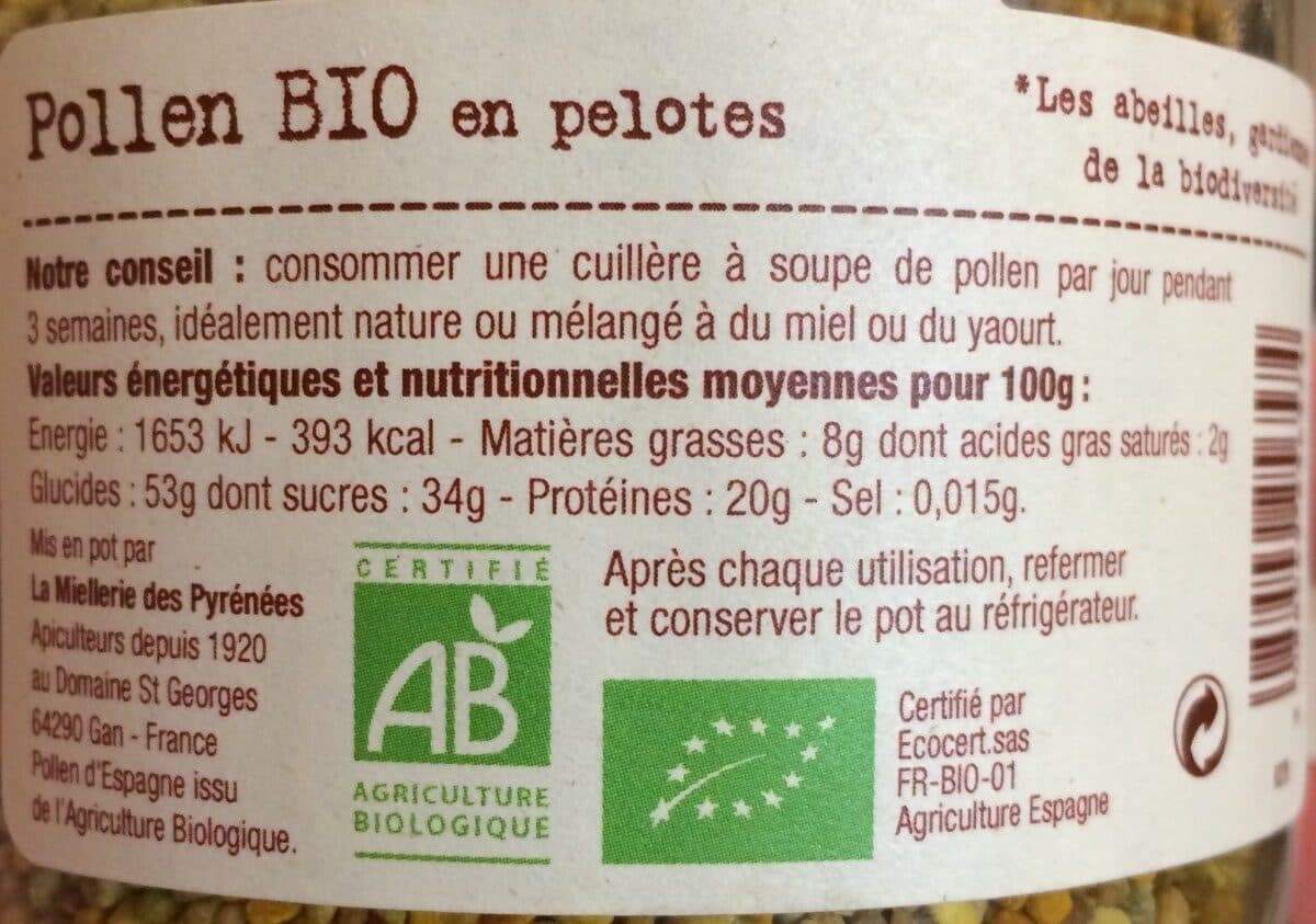 La Miellerie des Pyrénées Pollen bio packshot