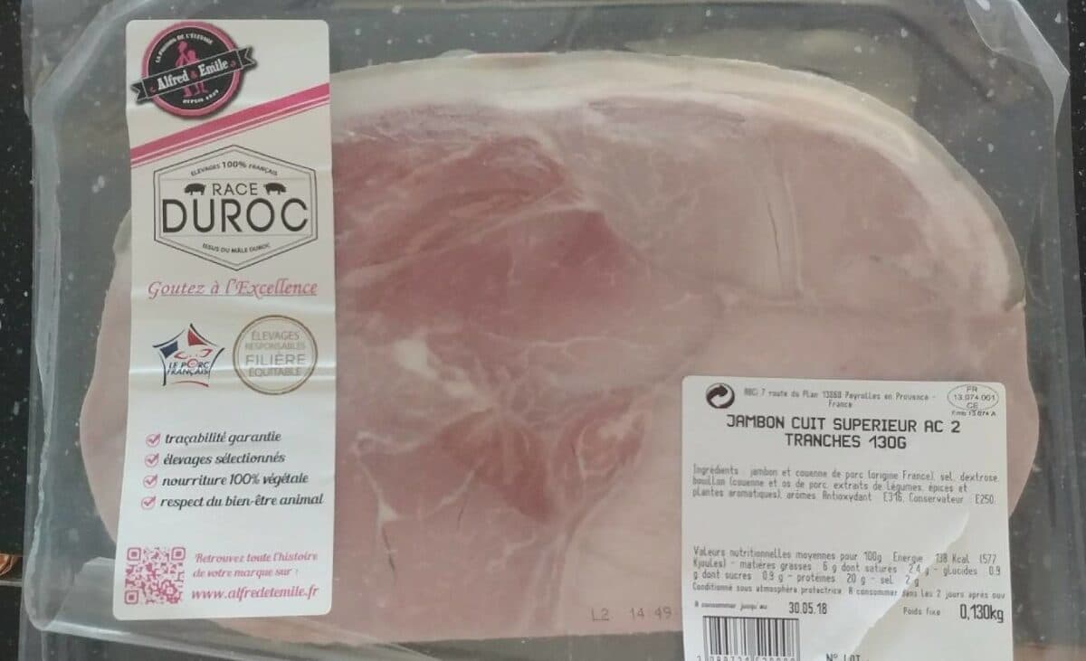 Open Food Facts Jambon cuit supérieur packshot