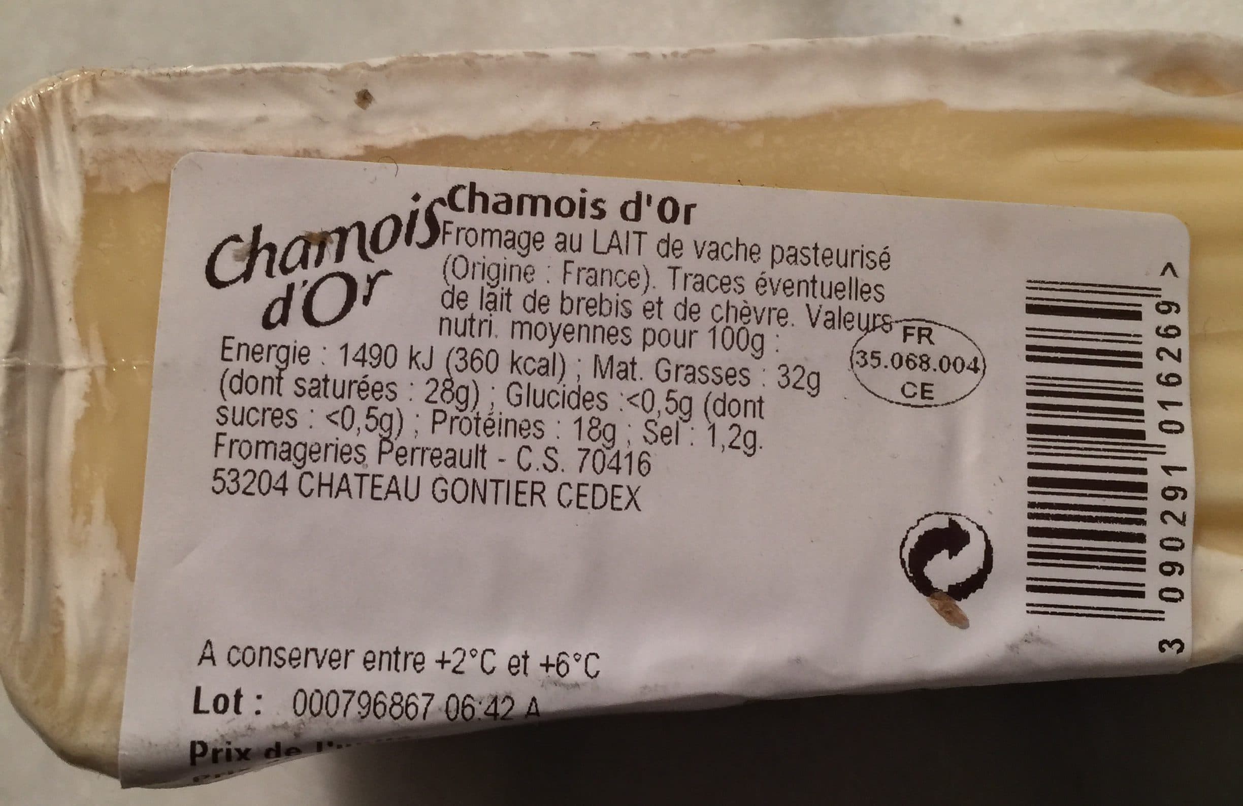 Fromagerie Perreault Meule Chamois d'or packshot