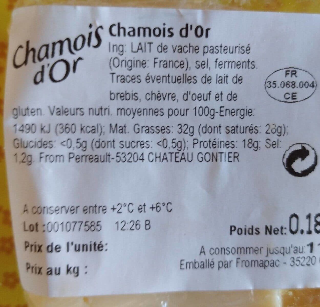 Fromagerie Perreault Meule Chamois d'or packshot