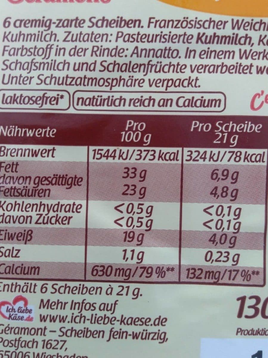 Géramont cremig-zarte Scheiben packshot