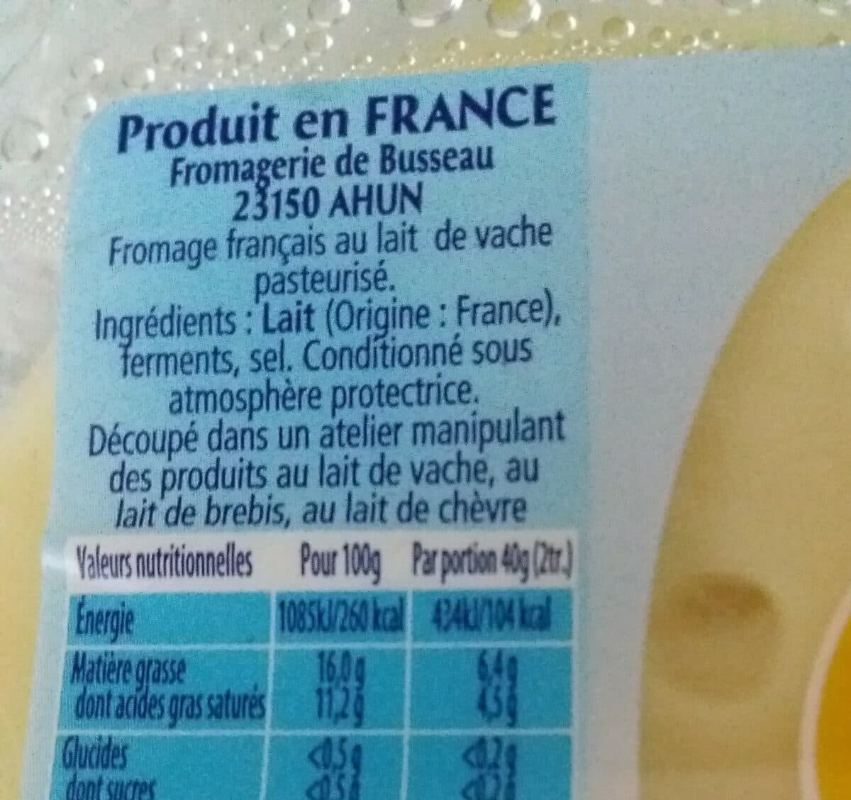 Open Food Facts Fromage 10 TRS Light packshot