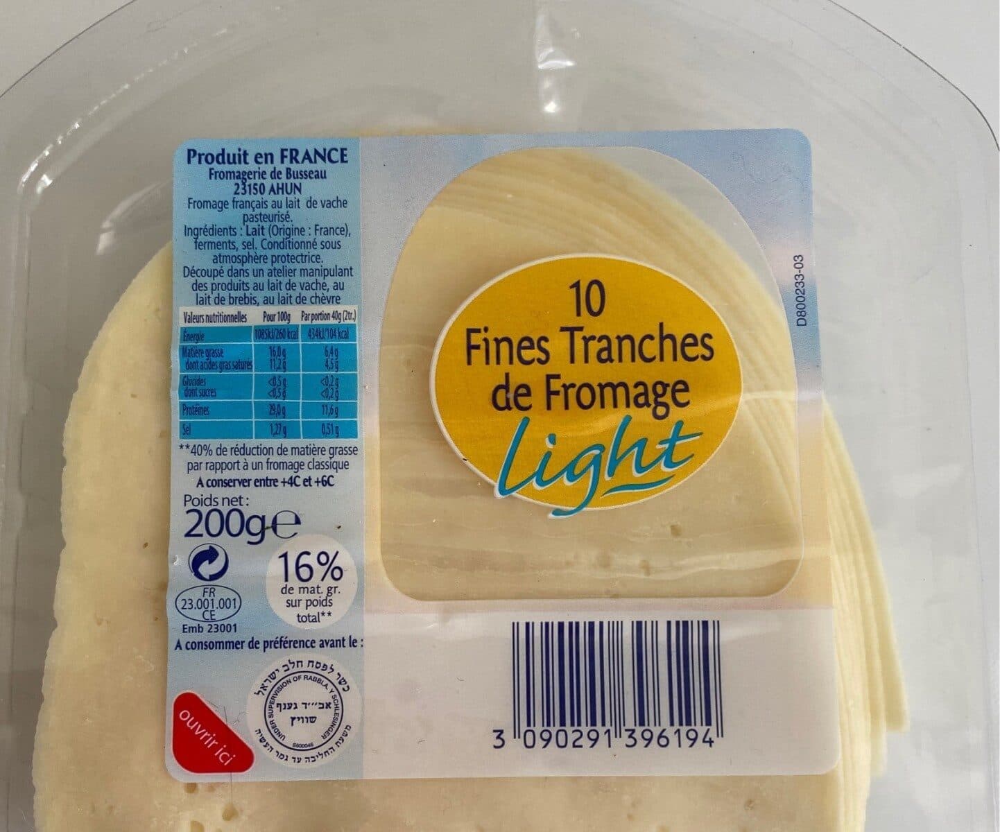Open Food Facts Fromage 10 TRS Light packshot