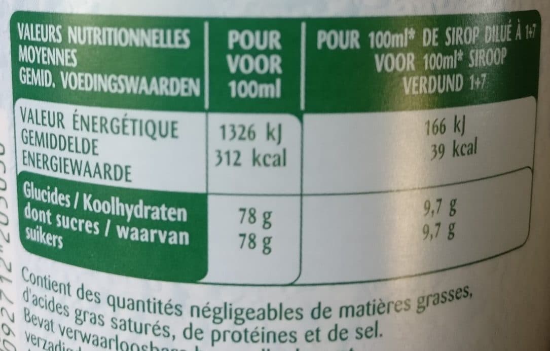Teisseire Sirop Menthe Verte packshot