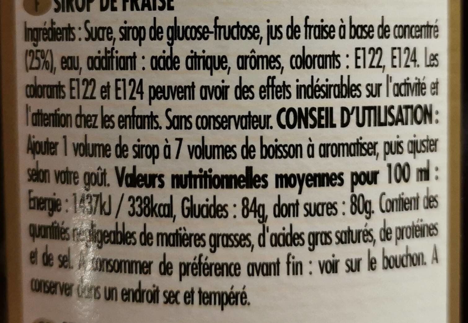 Teisseire Sirop Fraise packshot