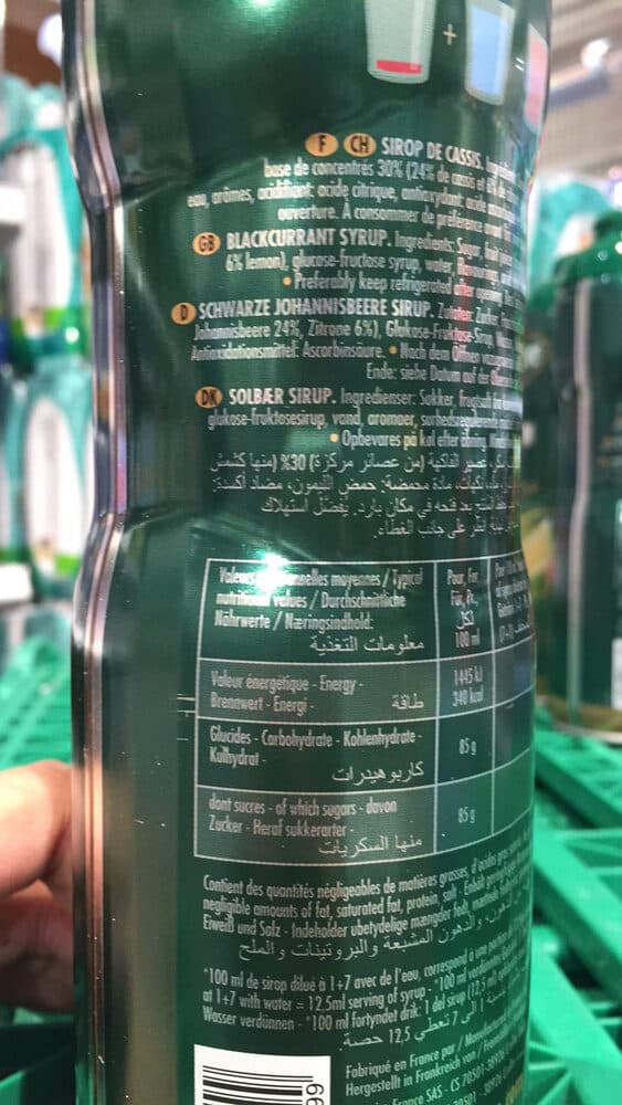 Teisseire Cassis Schwarze Johannisbeere Sirup packshot