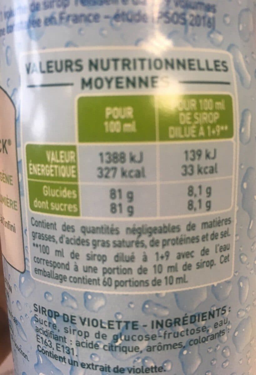 Teisseire Sirop de violette packshot