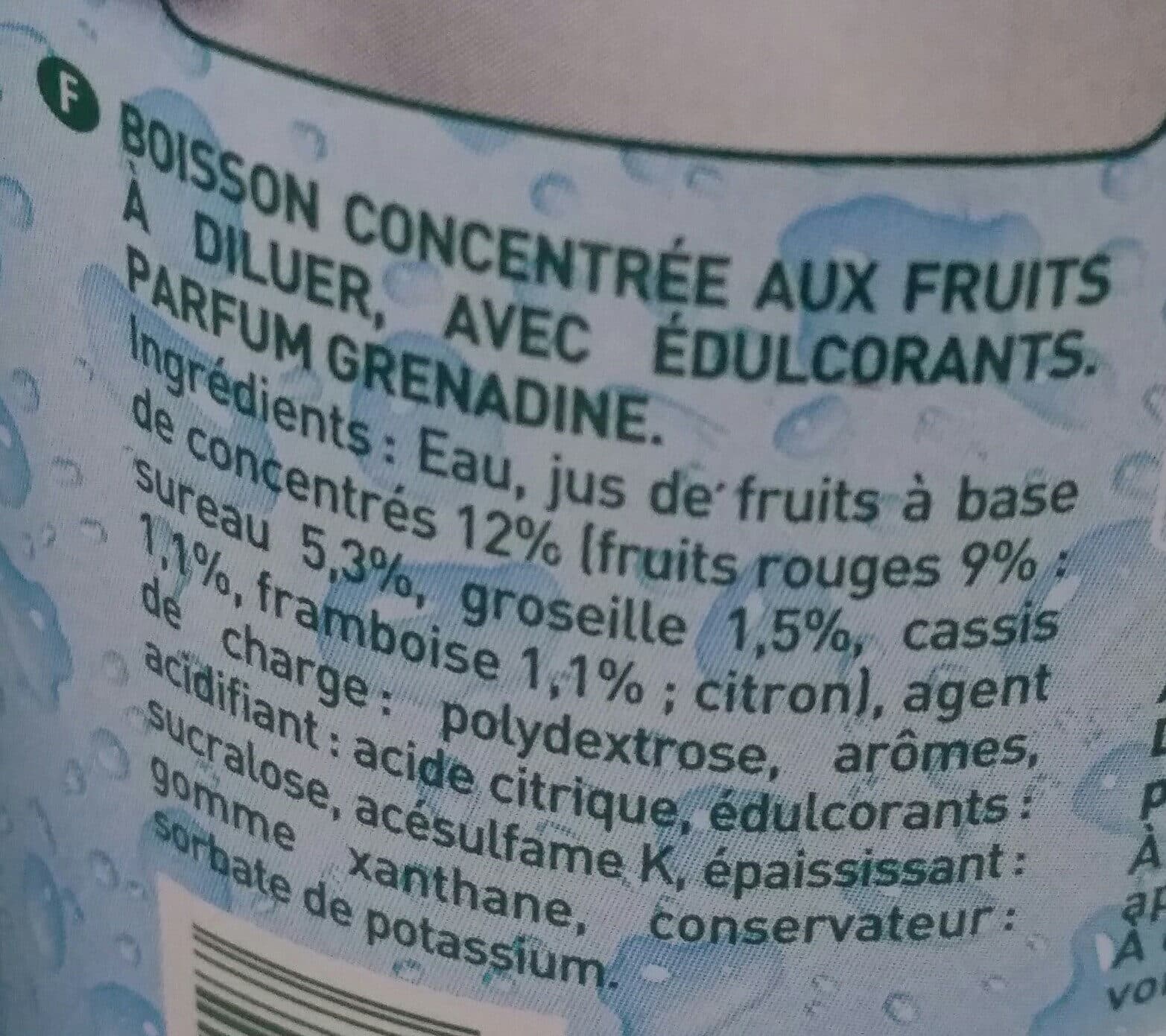 Teisseire Sirop parfum grenadine, zéro sucres packshot