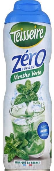 Teisseire Sirop de menthe verte, zéro sucre packshot