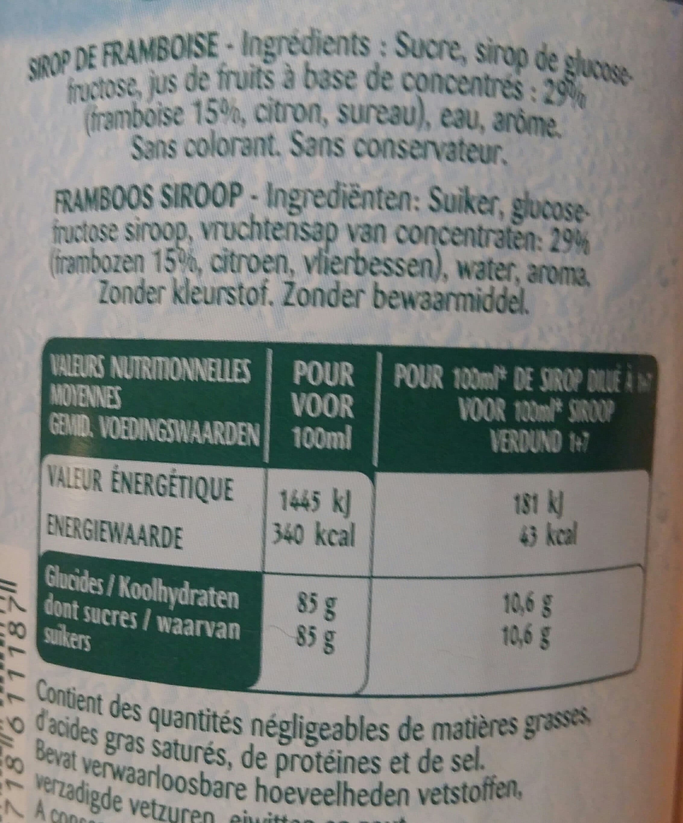 Teisseire Sirop de framboise packshot