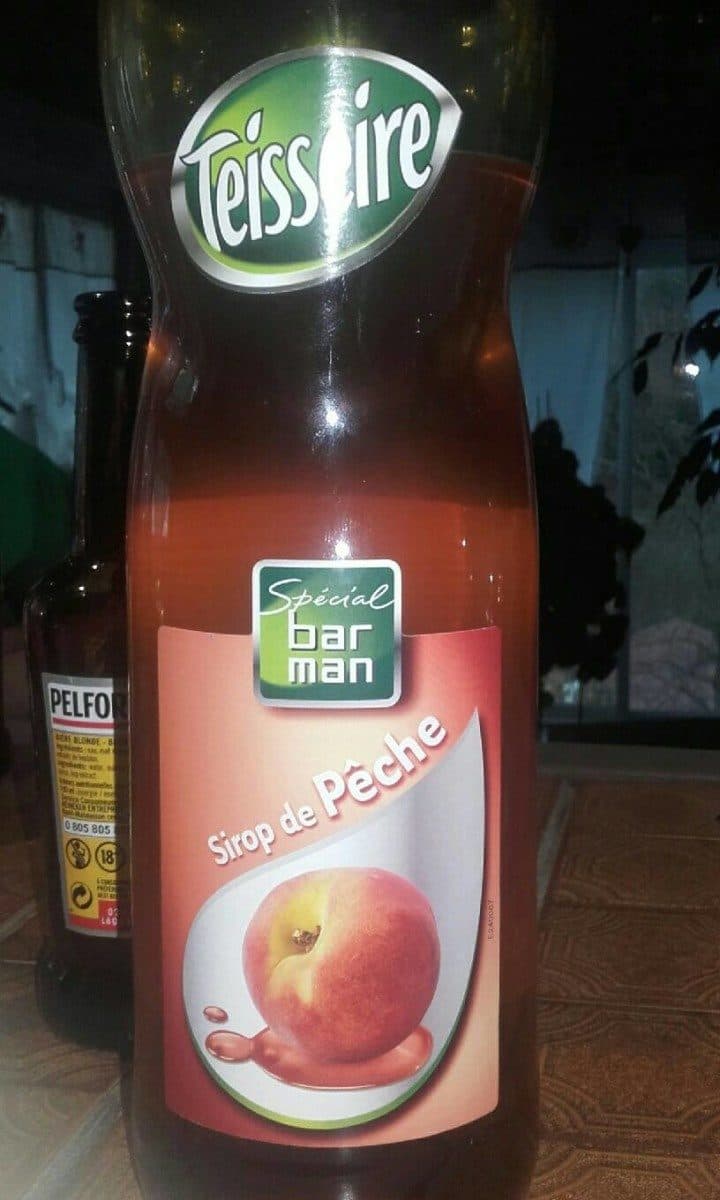 Teisseire Sirop pêche packshot