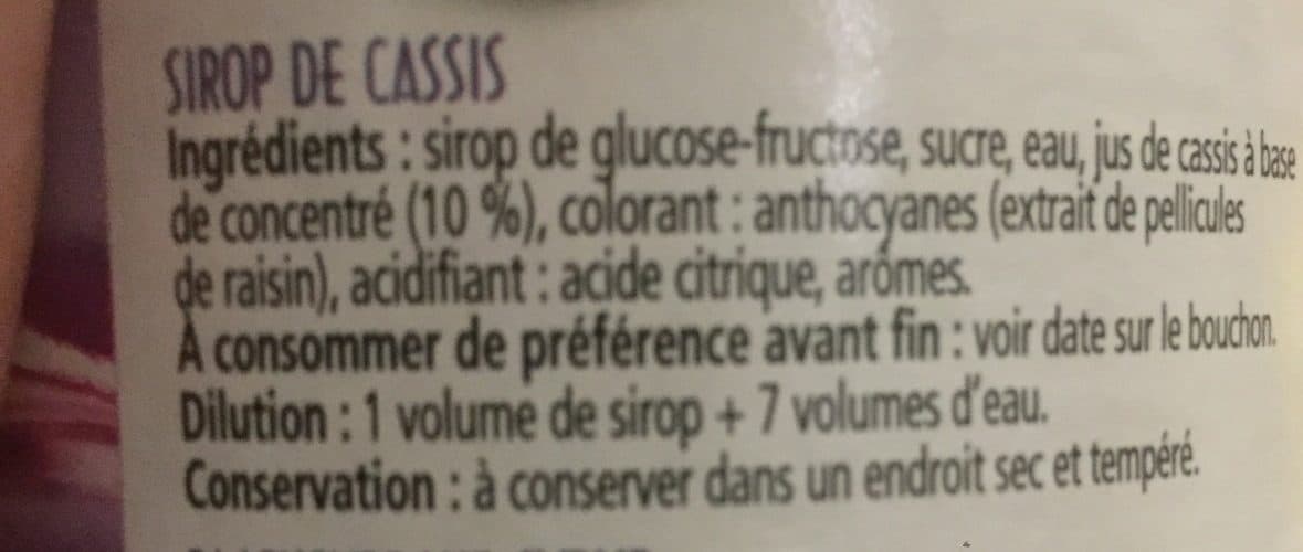 Taïga Sirop cassis packshot