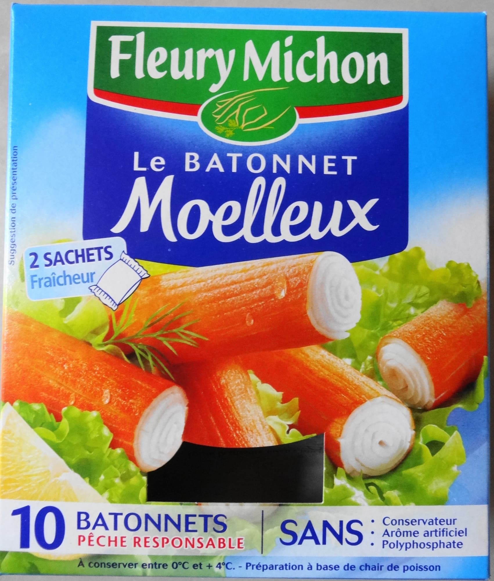 Fleury Michon Le bâtonnet Moelleux - 10 bâtonnets packshot