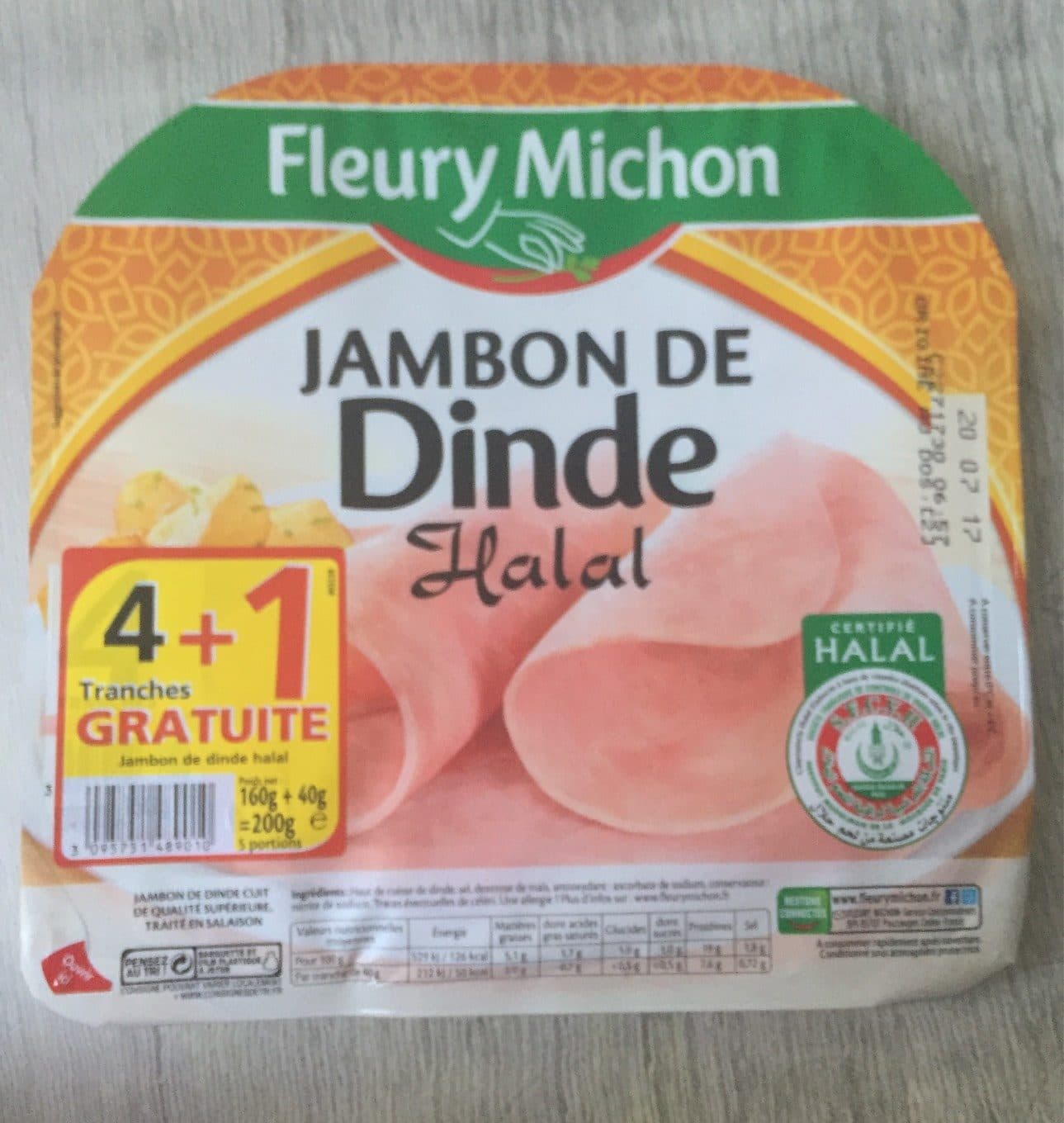 Fleury Michon Jambon de dinde Halal packshot