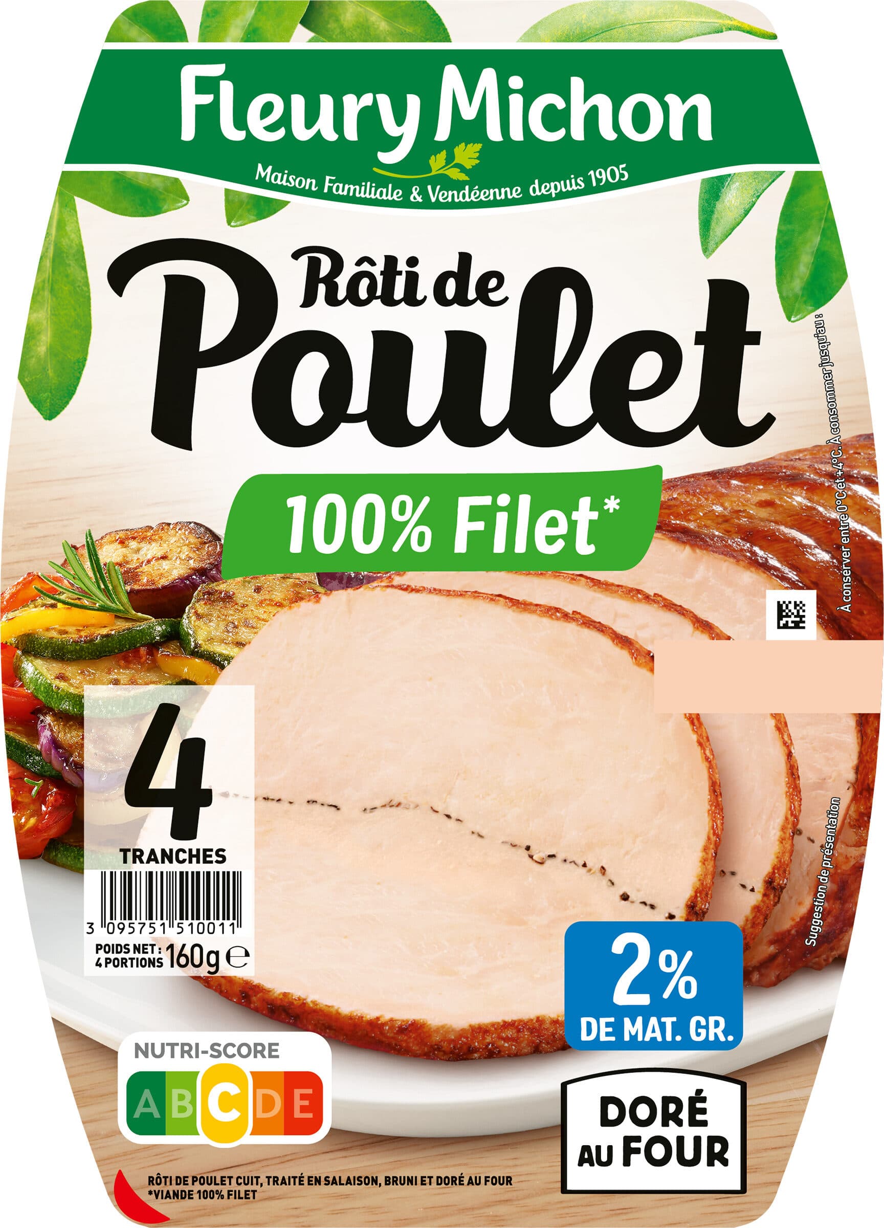 Fleury Michon Rôti de Poulet - 100% filet* packshot