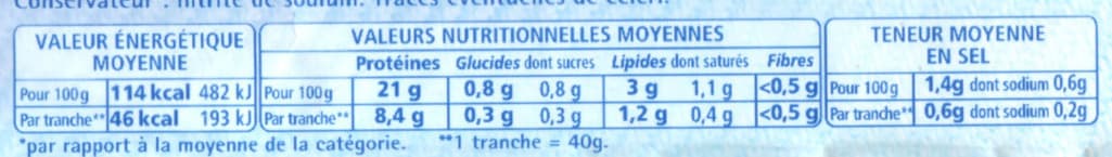 Fleury Michon Le Jambon de Paris (- 25 % de Sel) Lot de 2 x 4 + 2 Gratuites = 10 Tranches packshot