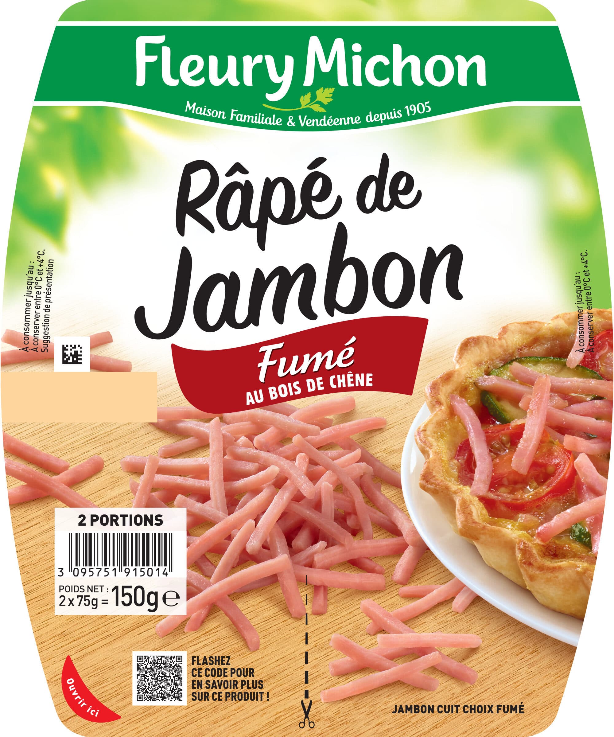 Fleury Michon Râpé de Jambon - Fumé packshot