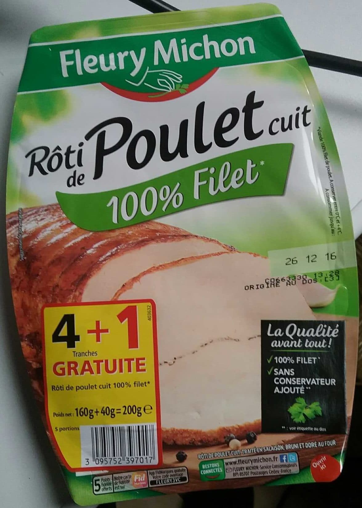 Fleury Michon Rôti de Poulet cuit packshot