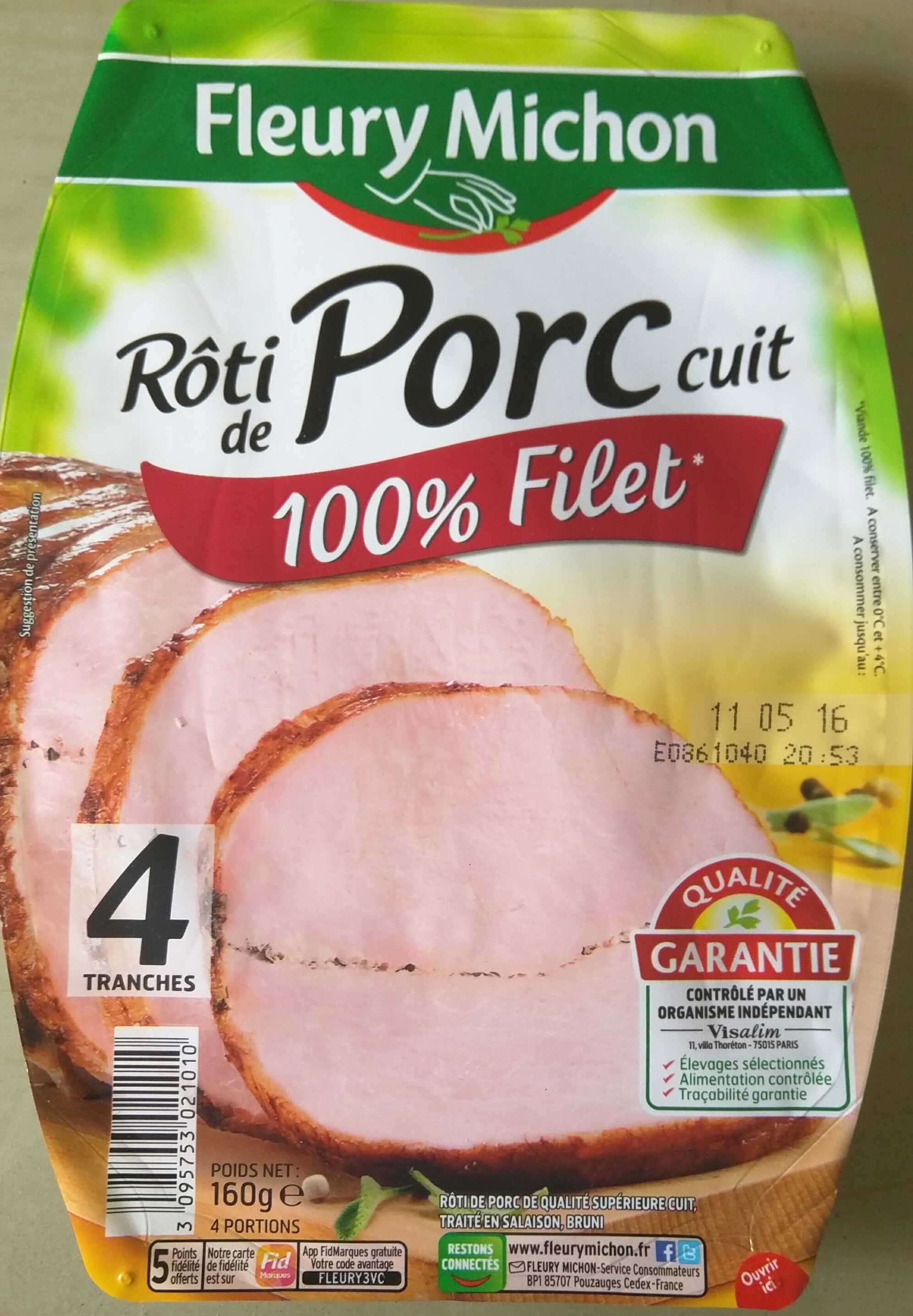 Fleury Michon Rôti de Porc cuit 100% filet packshot