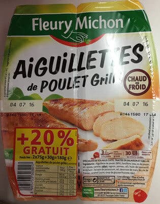 Fleury Michon Aiguillettes de poulet grillé (+20% gratuit) packshot