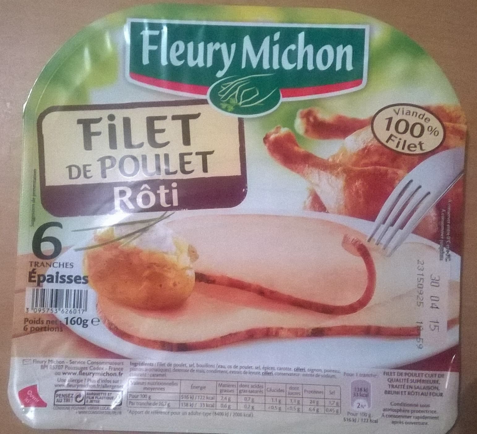 Fleury Michon Filet de Poulet Rôti packshot