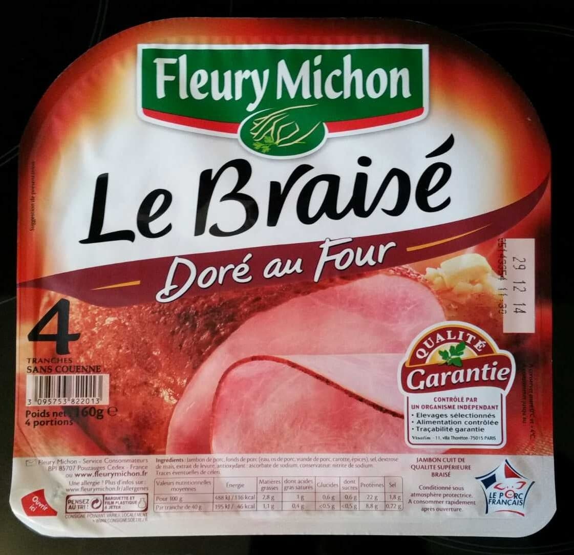 Fleury Michon Le Braisé, Doré au Four (4 Tranches) packshot
