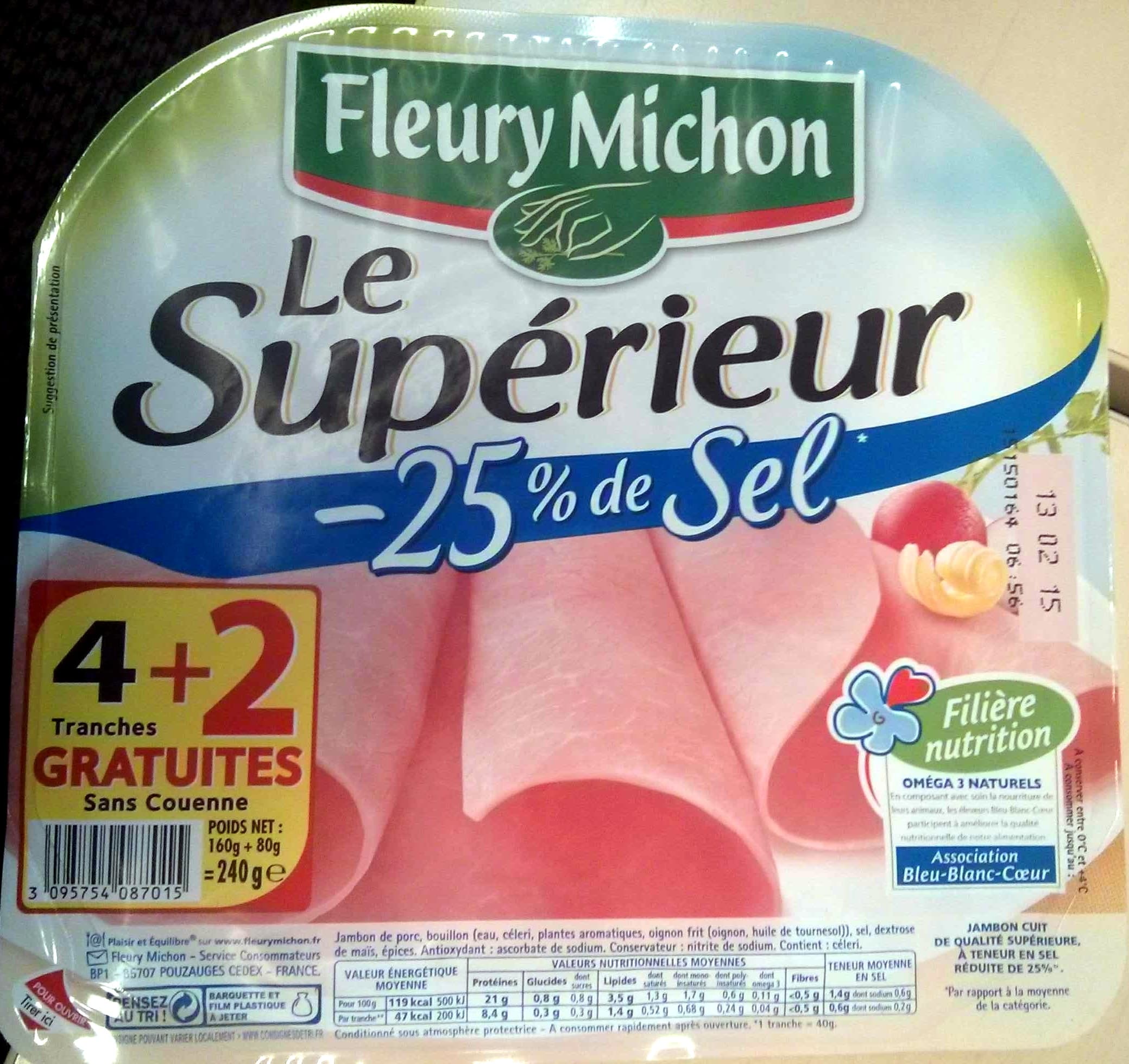 Fleury Michon Le Supérieur -25% de Sel packshot