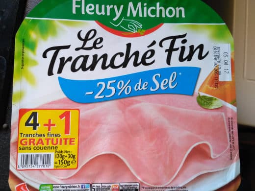 Fleury Michon Le tranché fin -25% de sel packshot