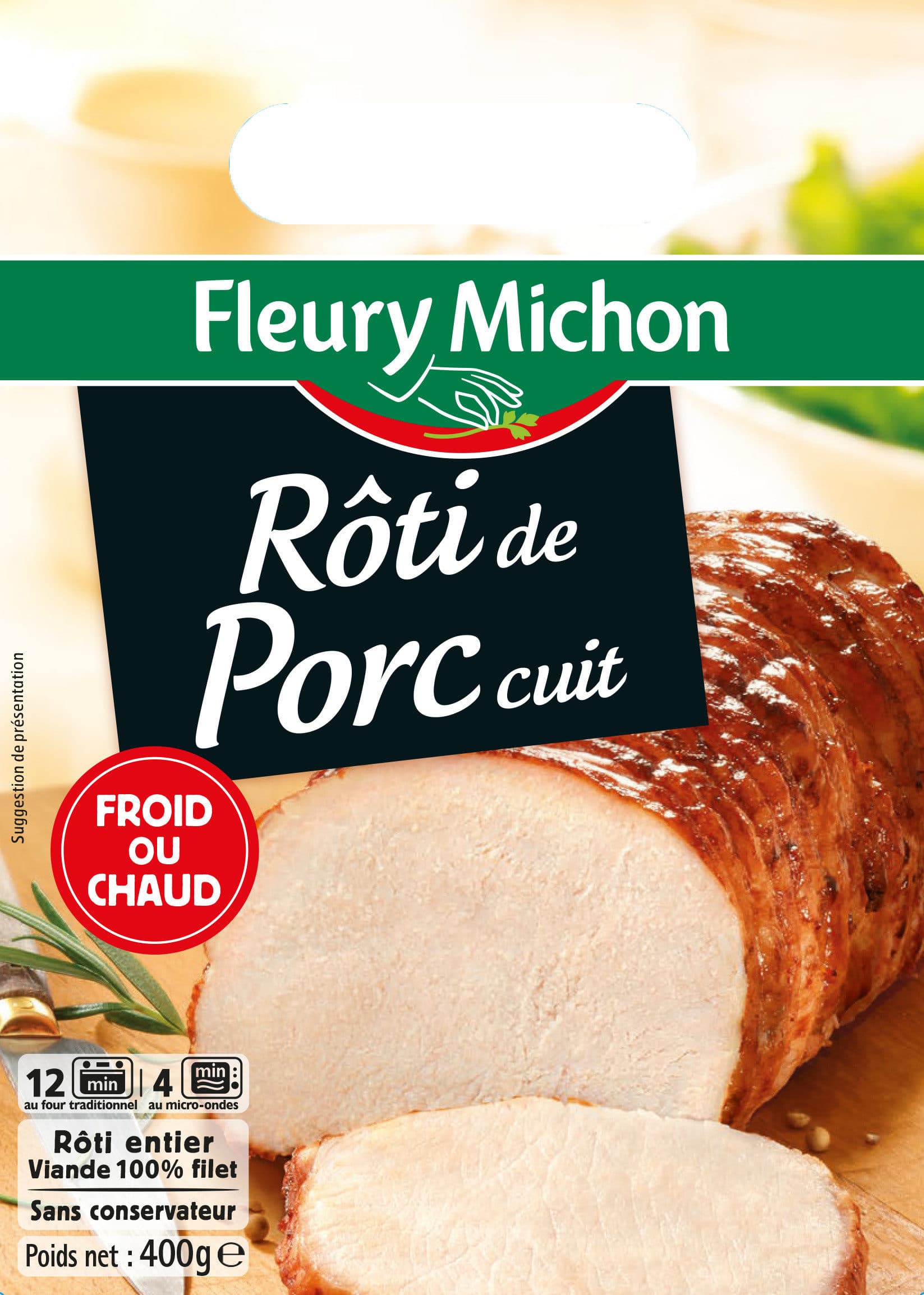 Fleury Michon Rôti de porc cuit packshot