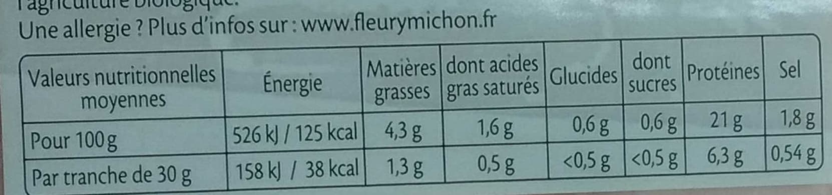 Fleury Michon Le Supérieur Bio - Torchon packshot